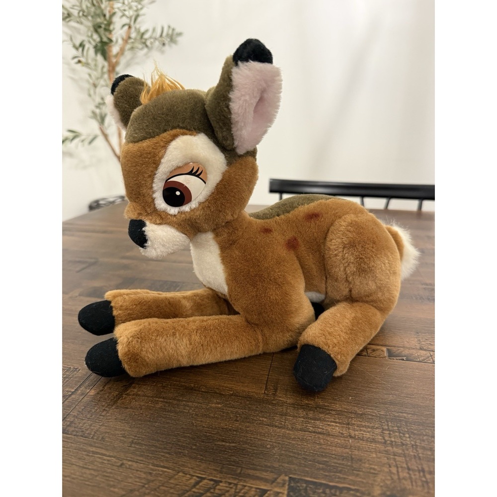 Vtg Bambi Disney Store Stuffed Animal Soft Plush Authentic Original ~12"x9"